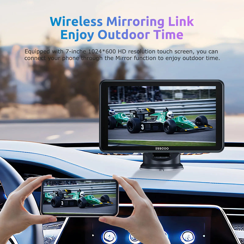 ESSGOO Universal 7 Inch Car Radio Wireless Carplay & Android Auto Multimedia WIFI Video Player Portable MP5 Player original