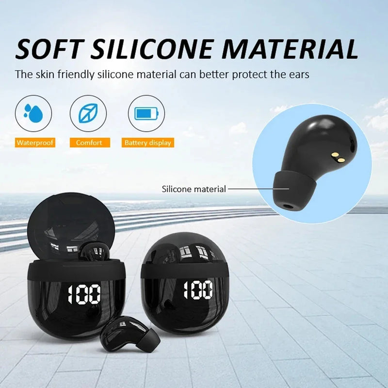 Fones de ouvido Sk18 invisíveis, bluetooth sem fio