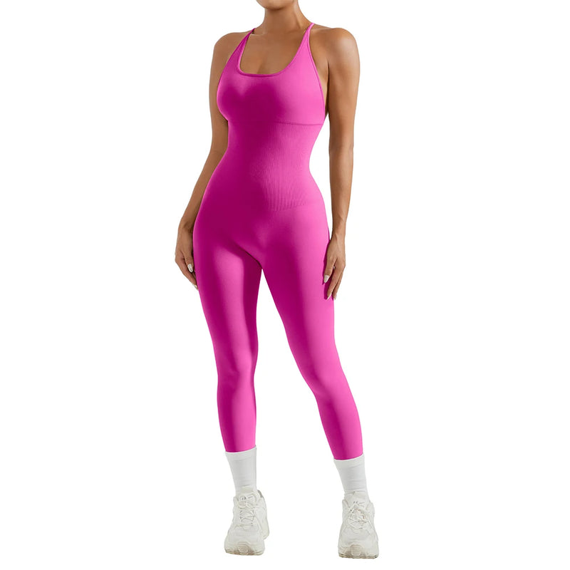 Bodycon macacão  fitness desportivo playsuit sem mangas