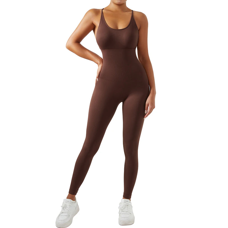 Bodycon macacão  fitness desportivo playsuit sem mangas