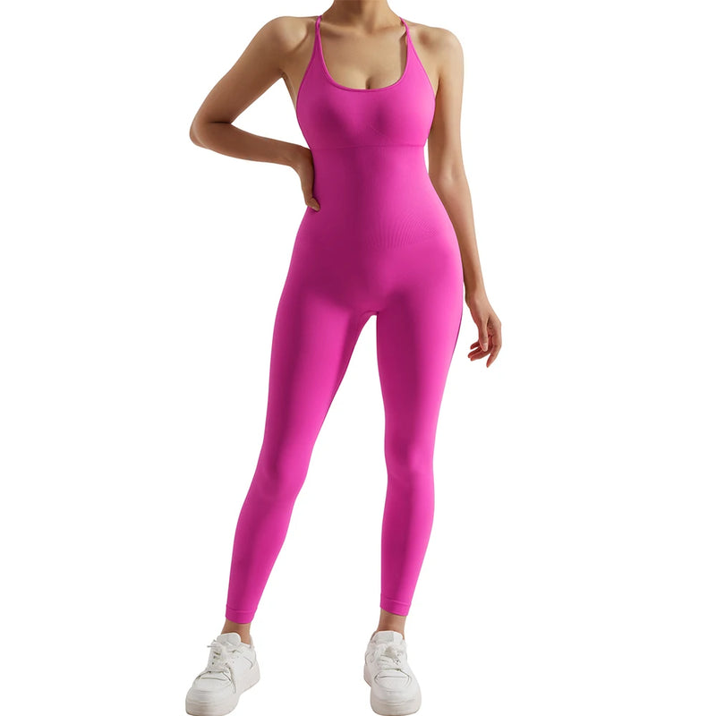 Bodycon macacão  fitness desportivo playsuit sem mangas