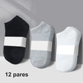 12 pares de meias masculinas meias de barco 12 pares de meias esportivas meias masculinas de algodão meias masculinas respiráveis