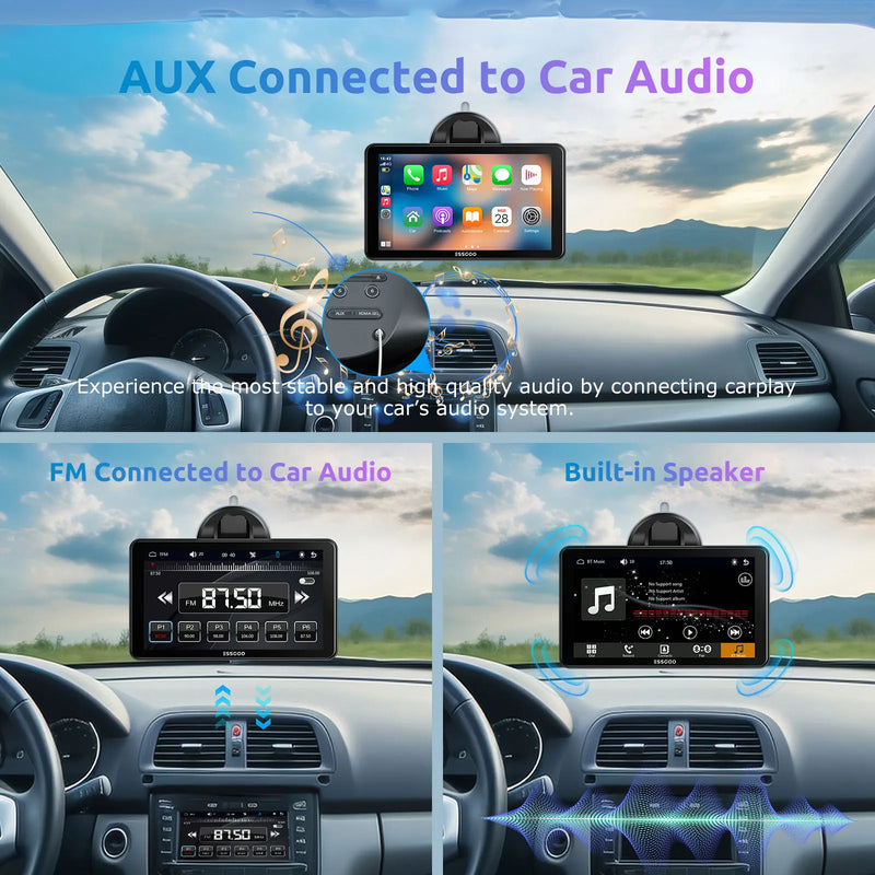 ESSGOO Universal 7 Inch Car Radio Wireless Carplay & Android Auto Multimedia WIFI Video Player Portable MP5 Player original