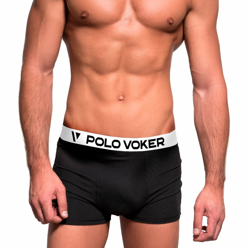 Cueca Boxer Polo Voker Original Microfibra Lisa e Estampada